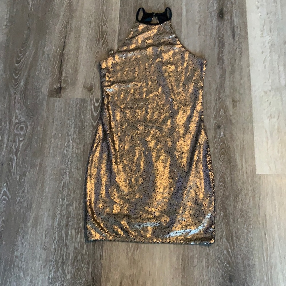 ONE LOVE CLOTHING PEWTER SEQUIN DRESS